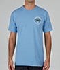 Color:Marine Blue - Image 2 - Short Sleeve Blue Crabber Graphic T-Shirt