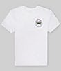 Color:White - Image 2 - Short Sleeve Blue Crabber Graphic T-Shirt