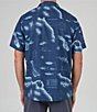 Color:Navy - Image 2 - Short Sleeve Printed Tech Woven Shirt