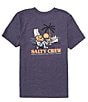 Color:Navy Heather - Image 1 - Short Sleeve Siesta Graphic T-Shirt