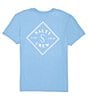 Color:Marine Blue - Image 1 - Short Sleeve Tippet Graphic T-Shirt