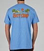 Color:Light Blue - Image 1 - Short Sleeve Tropicali Graphic T-Shirt