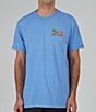 Color:Light Blue - Image 2 - Short Sleeve Tropicali Graphic T-Shirt