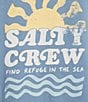 Salty Crew West Bound Cap Sleeve Modern T-Shirt, Color:Dusty Blue - Image 4