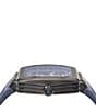 Color:Blue - Image 2 - Men's F-80 Tonneau Skeleton Quartz Chronograph Automatic Blue Silicone Strap Watch