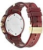 Salvatore Ferragamo Men's F-80 Translucent Chronograph Strap Watch, Color:Burgundy - Image 2