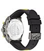 Color:Black/Yellow - Image 2 - Men's Ferragamo Urban Quartz Chronograph Branded Silicone Strap Watch
