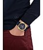 Color:Black - Image 5 - Men's Ferragamo Urban Quartz Chronograph Blue Silicone Strap Watch