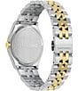 Color:Two Tone - Image 3 - Men's Vega New Quartz Analog Two Tone Stainless Steel Bracelet Watch