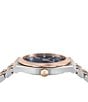 Color:Two Tone - Image 2 - Men's Vega New Quartz Analog Silver Pink Gold Two Tone Stainless Steel Bracelet Watch