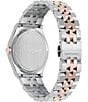 Color:Two Tone - Image 3 - Men's Vega New Quartz Analog Silver Pink Gold Two Tone Stainless Steel Bracelet Watch