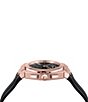 Color:Black - Image 2 - Men's Vega Rose Gold Quartz Chronograph Black Silicone Strap Watch