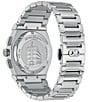 Color:Silver - Image 3 - Men's Vega Quartz Chronograph Blue Dial Stainless Steel Bracelet Watch