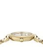 Color:Gold - Image 2 - Women's Allure Quartz Analog Gold Tone Stainless Steel Bracelet Watch