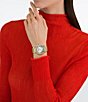 Color:Gold - Image 5 - Women's Allure Quartz Analog Gold Tone Stainless Steel Bracelet Watch
