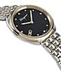 Color:Two Tone - Image 2 - Womens Cuir Quartz Analog Two Tone Stainless Steel Bracelet Watch