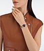 Color:Two Tone - Image 5 - Women's Duo Moonphase Quartz Analog Brown Dial Two Tone Stainless Steel Bracelet Watch
