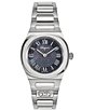 Color:Silver - Image 1 - Women's Ferragamo Elliptical Quartz Analog Stainless Steel Bracelet Watch