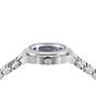 Color:Silver - Image 3 - Women's Ferragamo Elliptical Quartz Analog Stainless Steel Bracelet Watch