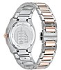 Color:Two Tone - Image 2 - Women's Ferragamo Elliptical Mother of Pearl Analog Two Tone Copper Stainless Steel Bracelet Watch
