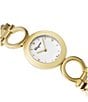 Color:Gold - Image 2 - Women's Gancini Two Hand Quartz Gold Stainless Steel Bracelet Watch