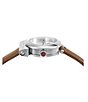 Color:Brown - Image 3 - Women's Gancino Quartz Analog Brown Leather Strap Watch