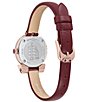 Color:Red - Image 2 - Women's Gancino Quartz Analog Red Leather Strap Watch