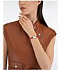 Color:Red - Image 5 - Women's Gancino Quartz Analog Red Snake Leather Strap Watch