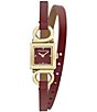 Salvatore Ferragamo Women's Gancini Bangle Evo Quartz Analog Leather Strap Watch - Image 1
