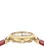 Color:Red - Image 2 - Women's Softy Quartz Analog Red Leather Strap Watch