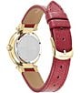 Color:Red - Image 3 - Women's Softy Quartz Analog Red Leather Strap Watch