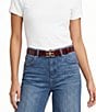 Sam Edelman 20mm Patent EE Logo Belt - Image 1