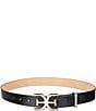 Sam Edelman 30mm Reversible Hammered Buckle Loop Belt, Color:Black - Image 2