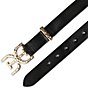 Sam Edelman 30mm Reversible Hammered Buckle Loop Belt, Color:Black - Image 4