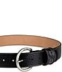 Sam Edelman 40mm Oval Leather Belt, Color:Black - Image 2