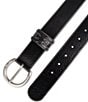 Sam Edelman 40mm Oval Leather Belt, Color:Black - Image 3