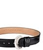 Sam Edelman 45mm Leather Organic Oversized Buckle Wide Belt - Image 3