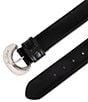 Sam Edelman 45mm Leather Organic Oversized Buckle Wide Belt - Image 4
