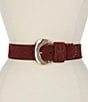 Sam Edelman 45mm Organic Buckle Belt, Color:Burgundy - Image 1