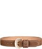 Sam Edelman 45mm Organic Buckle Wide Loop Belt, Color:Tan - Image 2