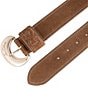 Sam Edelman 45mm Organic Buckle Wide Loop Belt, Color:Tan - Image 4