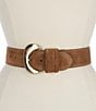 Sam Edelman 45mm Suede Organic Oversized Buckle Wide Belt, Color:Tan - Image 4