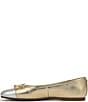 Sam Edelman Alie Cap Toe Metallic Leather Bow Ballet Flats - Image 5