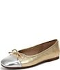 Sam Edelman Alie Cap Toe Metallic Leather Bow Ballet Flats - Image 6