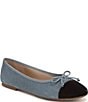 Sam Edelman Alie Cap Toe Velvet Bow Ballet Flats - Image 1