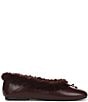 Sam Edelman Alie Cozy Leather Faux Fur Ballet Bow Flats - Image 2