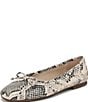 Sam Edelman Alie Snake Print Leather Bow Ballet Flats - Image 6