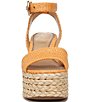 Color:Marigold - Image 5 - April Raffia Braided Platform Woven Espadrille Wedge Sandals