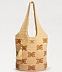 Sam Edelman April Raffia Logo Tote Bag, Color:Neutral - Image 1