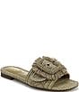 Sam Edelman Bambi Playa Raffia and Fringe Oversized Buckle Slide Sandals - Image 1